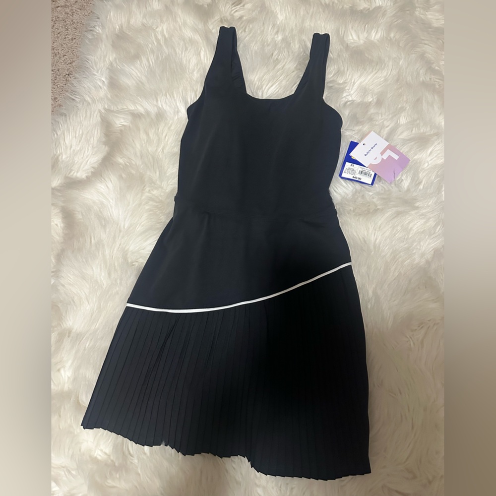 NWT JoyLab Black athletic Sleeveless Mini Dress with built in shorts